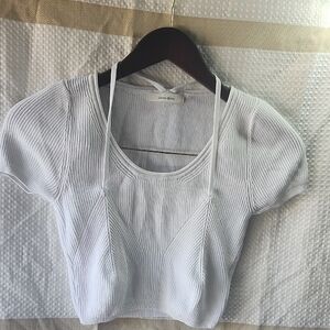 Idem ditto White Knit Crop Top